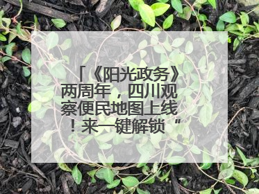《阳光政务》两周年，四川观察便民地图上线！来一键解锁“便民生活圈”