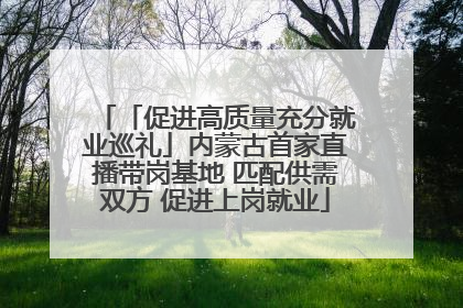 「促进高质量充分就业巡礼」内蒙古首家直播带岗基地 匹配供需双方 促进上岗就业
