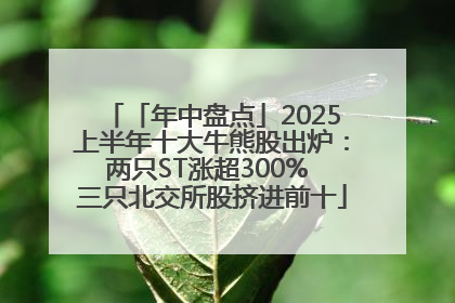 「年中盘点」2025上半年十大牛熊股出炉：两只ST涨超300% 三只北交所股挤进前十