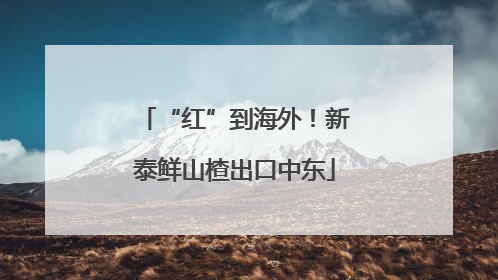 “红”到海外！新泰鲜山楂出口中东