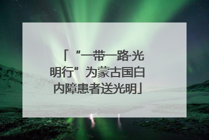 “一带一路·光明行”为蒙古国白内障患者送光明