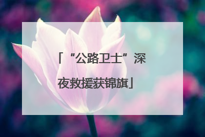 “公路卫士”深夜救援获锦旗