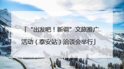 “出发吧！新疆”文旅推广活动（泰安站）洽谈会举行