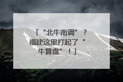 “北牛南调”？福建这里打起了“牛算盘”！
