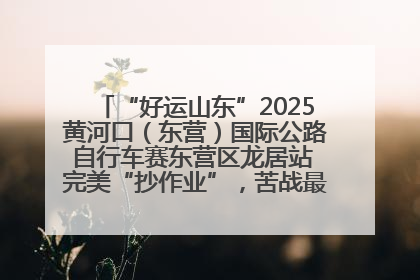 “好运山东”2025黄河口（东营）国际公路自行车赛东营区龙居站 完美“抄作业”，苦战最后时刻黄衫易主