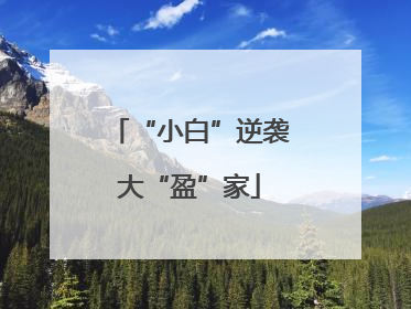 “小白”逆袭大“盈”家