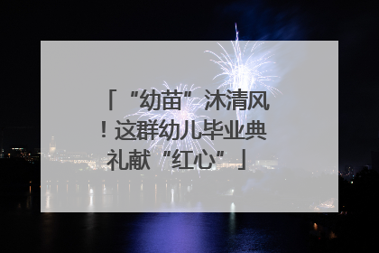 “幼苗”沐清风！这群幼儿毕业典礼献“红心”
