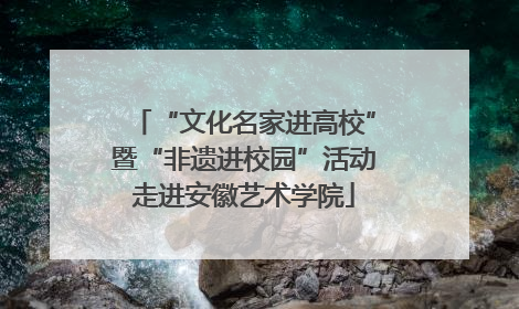 “文化名家进高校”暨“非遗进校园”活动走进安徽艺术学院