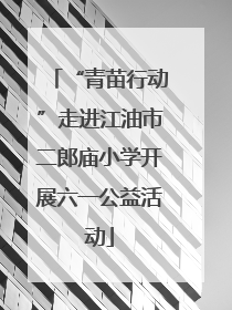 “青苗行动”走进江油市二郎庙小学开展六一公益活动
