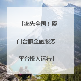 率先全国！厦门台胞金融服务平台投入运行