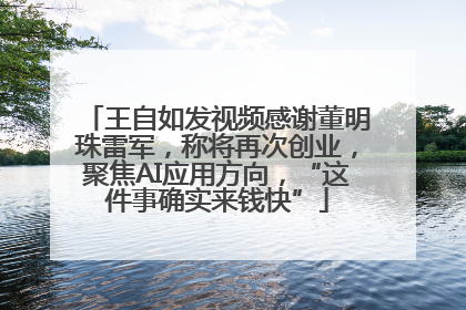 王自如发视频感谢董明珠雷军，称将再次创业，聚焦AI应用方向，“这件事确实来钱快”