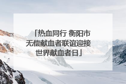 热血同行 衡阳市无偿献血者联谊迎接世界献血者日