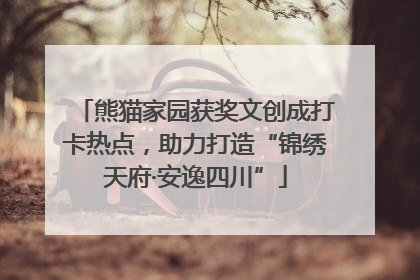 熊猫家园获奖文创成打卡热点，助力打造“锦绣天府·安逸四川”