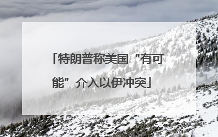 特朗普称美国“有可能”介入以伊冲突