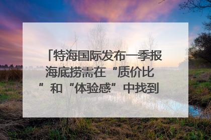 特海国际发布一季报 海底捞需在“质价比”和“体验感”中找到平衡｜新经济观察