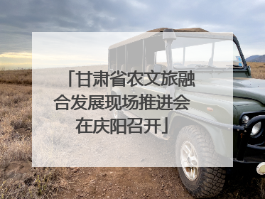甘肃省农文旅融合发展现场推进会在庆阳召开