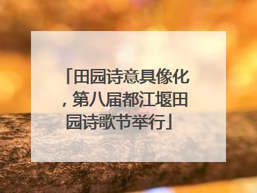田园诗意具像化，第八届都江堰田园诗歌节举行