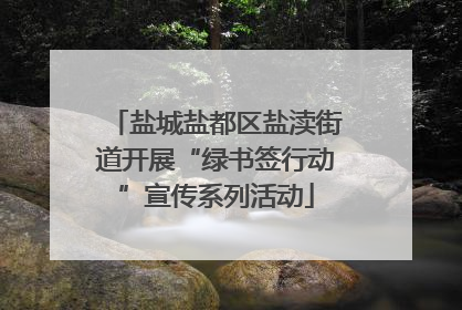 盐城盐都区盐渎街道开展“绿书签行动”宣传系列活动