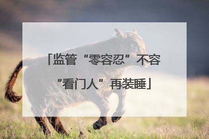 监管“零容忍”不容“看门人”再装睡