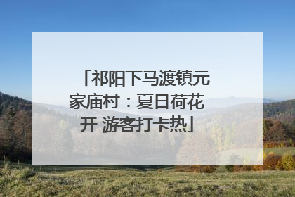 祁阳下马渡镇元家庙村：夏日荷花开 游客打卡热