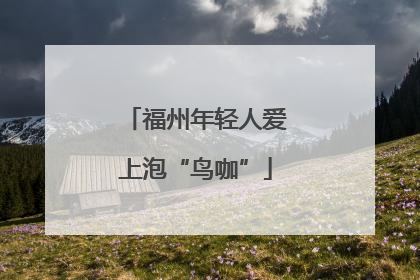 福州年轻人爱上泡“鸟咖”
