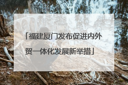 福建厦门发布促进内外贸一体化发展新举措
