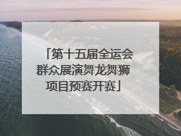 第十五届全运会群众展演舞龙舞狮项目预赛开赛