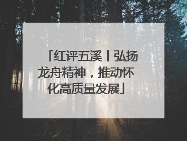 红评五溪丨弘扬龙舟精神，推动怀化高质量发展