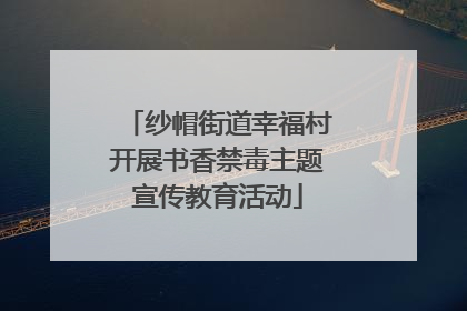 纱帽街道幸福村开展书香禁毒主题宣传教育活动