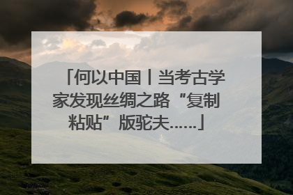 何以中国丨当考古学家发现丝绸之路“复制粘贴”版驼夫……
