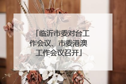 临沂市委对台工作会议、市委港澳工作会议召开