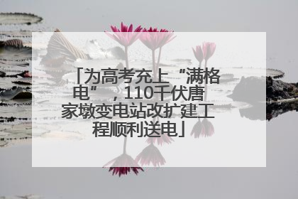 为高考充上“满格电”，110千伏唐家墩变电站改扩建工程顺利送电