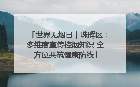 世界无烟日｜珠晖区：多维度宣传控烟知识 全方位共筑健康防线