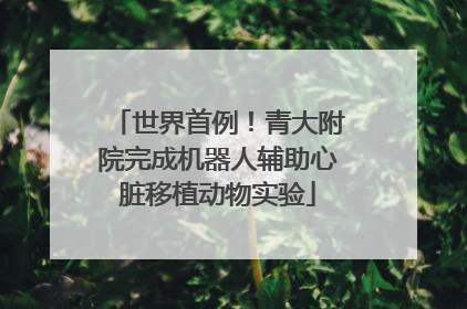 世界首例！青大附院完成机器人辅助心脏移植动物实验