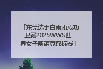 东莞选手白雨露成功卫冕2025WWS世界女子斯诺克锦标赛