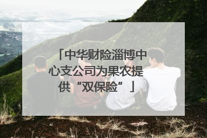 中华财险淄博中心支公司为果农提供“双保险”