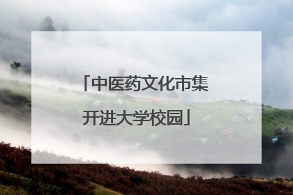 中医药文化市集开进大学校园