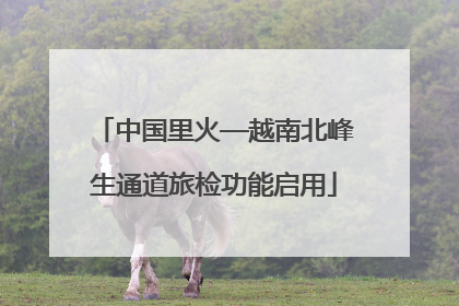 中国里火—越南北峰生通道旅检功能启用