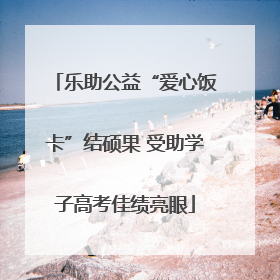乐助公益“爱心饭卡”结硕果 受助学子高考佳绩亮眼
