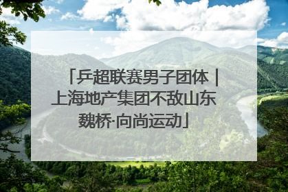 乒超联赛男子团体｜上海地产集团不敌山东魏桥·向尚运动