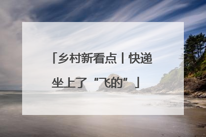 乡村新看点丨快递坐上了“飞的”