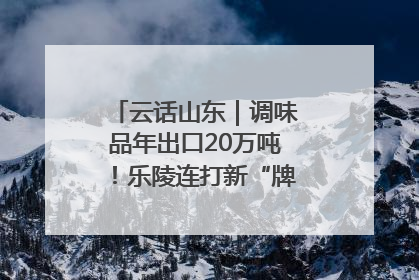云话山东｜调味品年出口20万吨！乐陵连打新“牌”助力企业出海