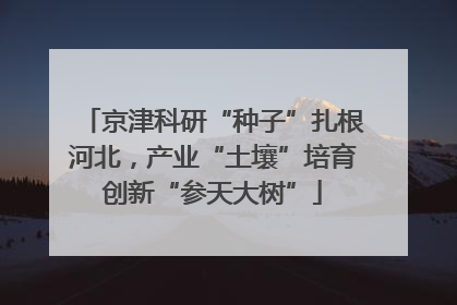 京津科研“种子”扎根河北，产业“土壤”培育创新“参天大树”