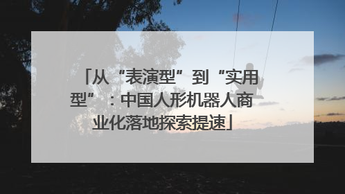 从“表演型”到“实用型”：中国人形机器人商业化落地探索提速