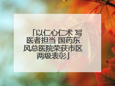 以仁心仁术 写医者担当 国药东风总医院荣获市区两级表彰
