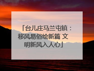 台儿庄马兰屯镇：移风易俗绘新篇 文明新风入人心