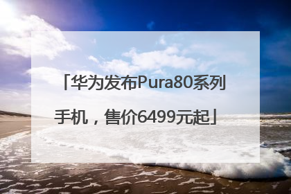 华为发布Pura80系列手机，售价6499元起