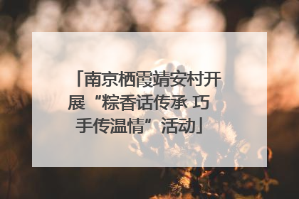 南京栖霞靖安村开展“粽香话传承 巧手传温情”活动