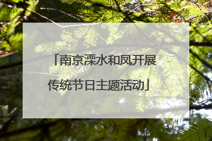南京溧水和凤开展传统节日主题活动