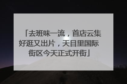 去班味一流，首店云集好逛又出片，天目里国际街区今天正式开街
